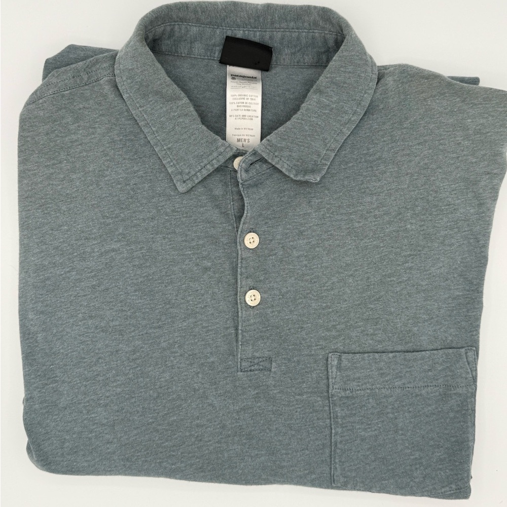 Patagonia Men's Blue Polo Shirt